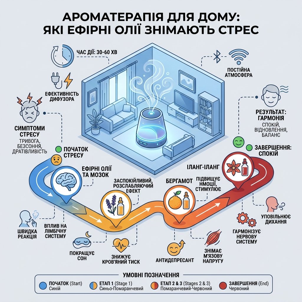 Ароматерапія для дому: які ефірні олії знімають стрес
