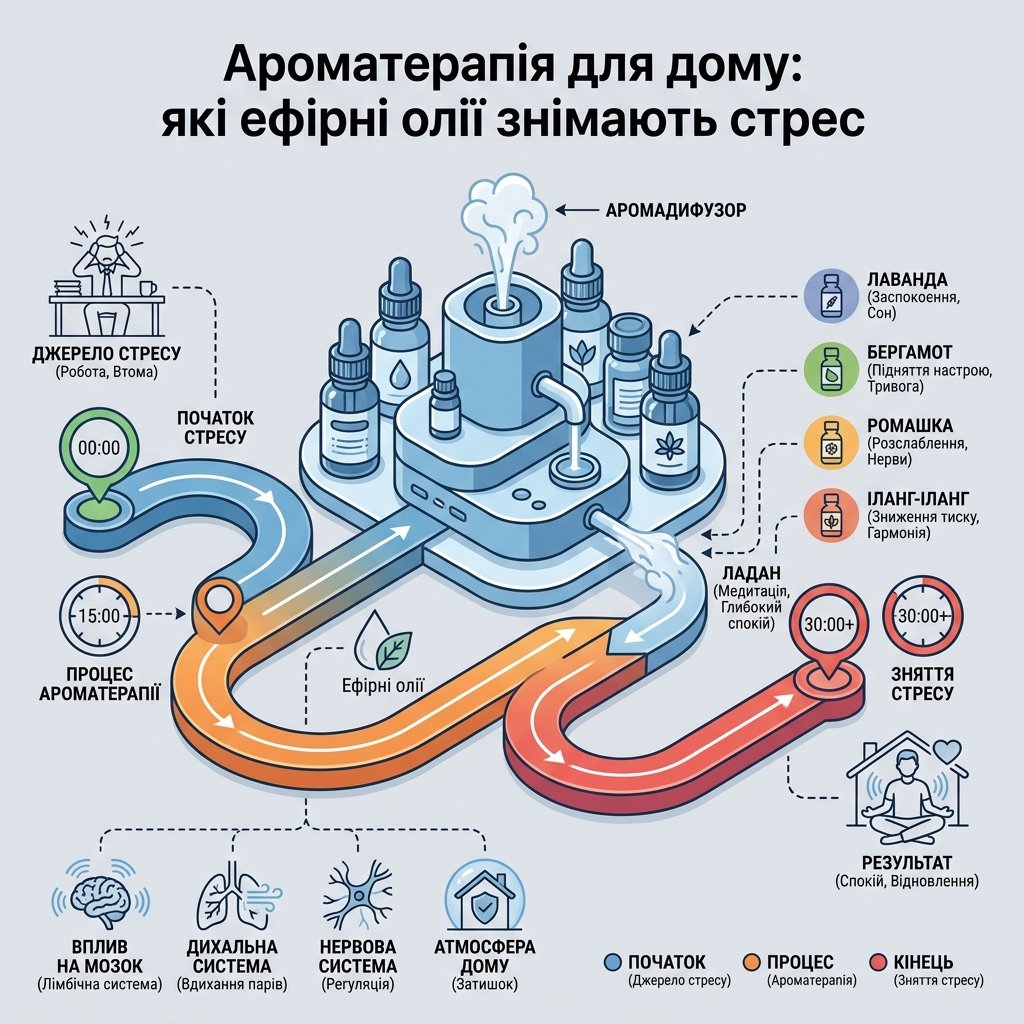 Ароматерапія для дому: які ефірні олії знімають стрес