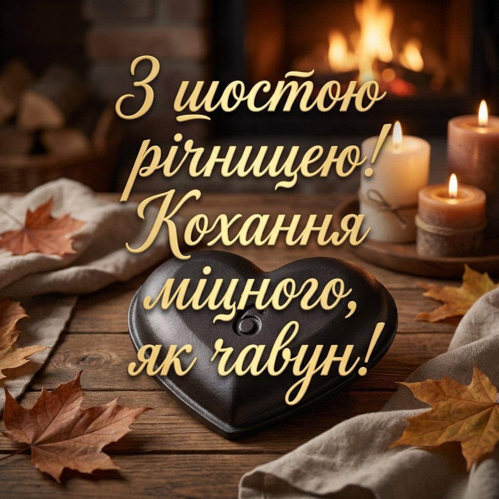 Чугунная свадьба (6 лет): прикольные поздравления для друзей
