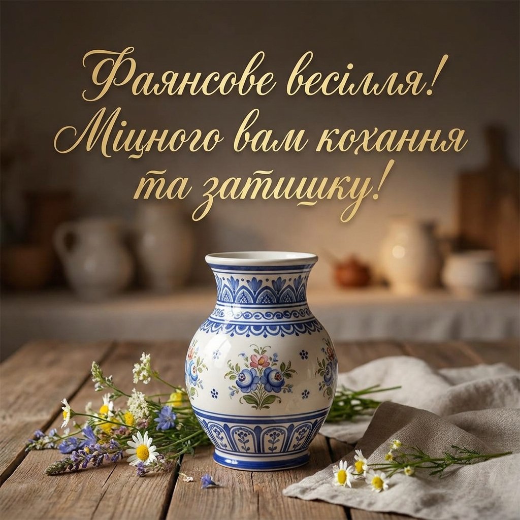 Фаянсовая свадьба (9 лет): красивые пожелания своими словами