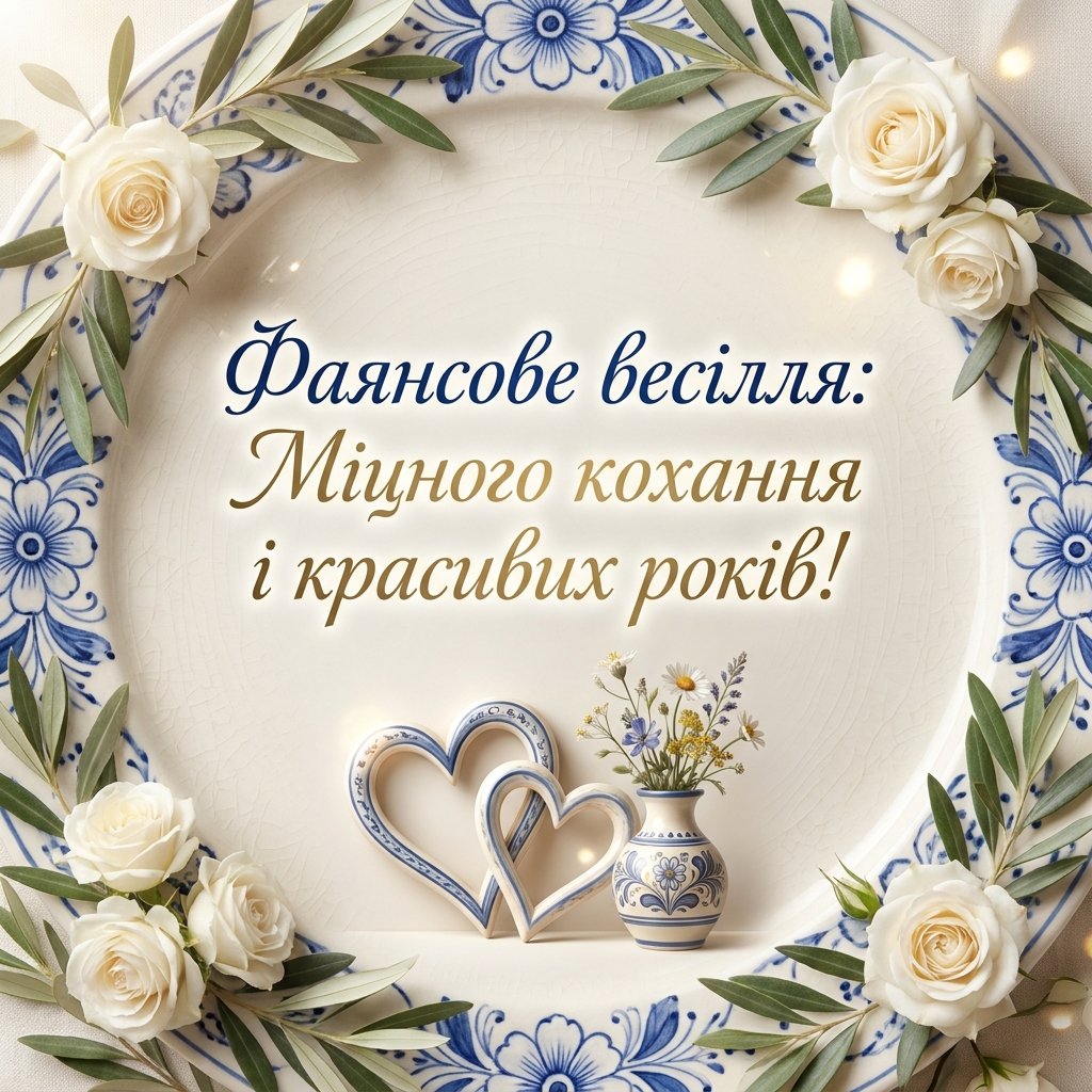 Фаянсовая свадьба (9 лет): красивые пожелания своими словами