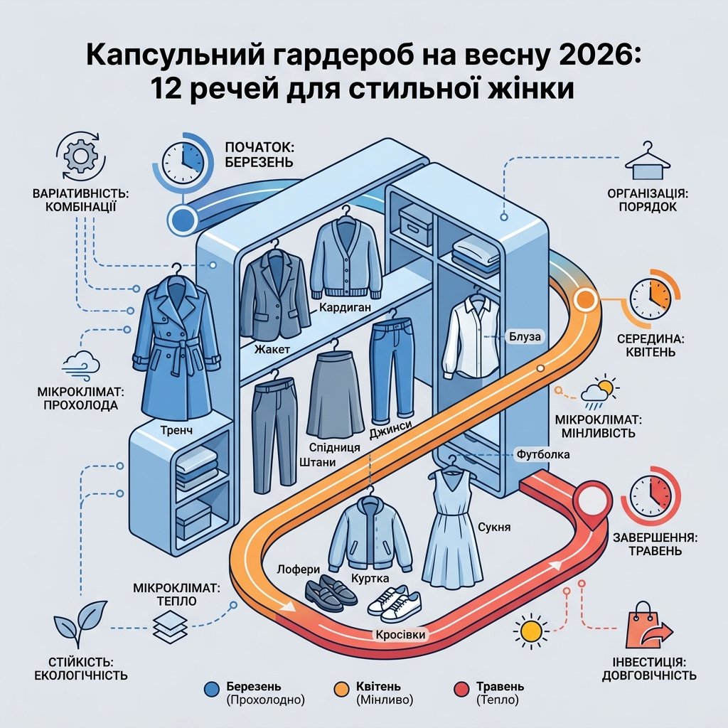 Капсульный гардероб на весну 2026: 12 вещей для стильной женщины