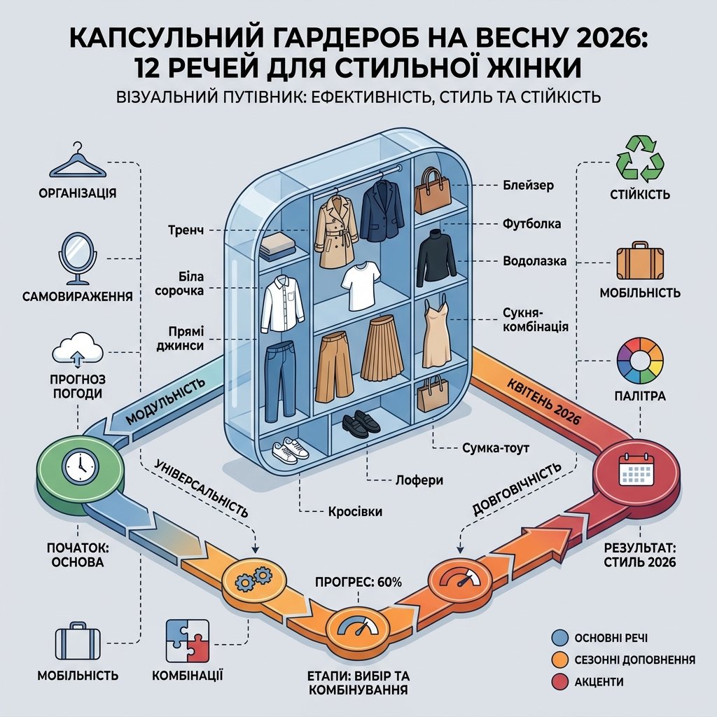 Капсульный гардероб на весну 2026: 12 вещей для стильной женщины