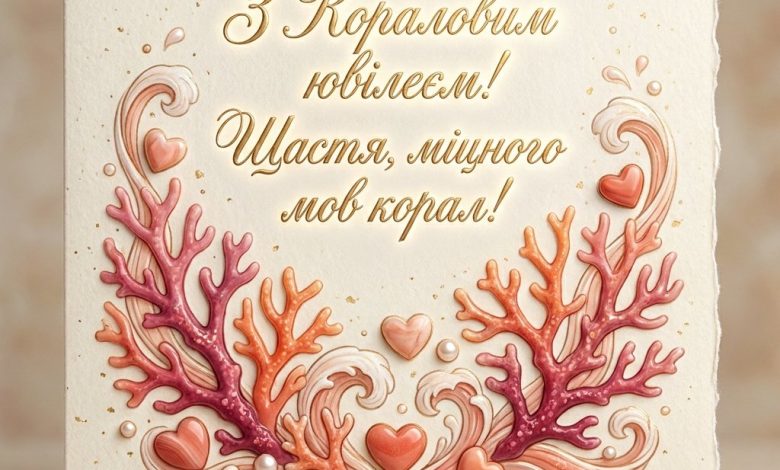 Коралове весілля (35 років): мудрі слова та картинки з ювілеєм