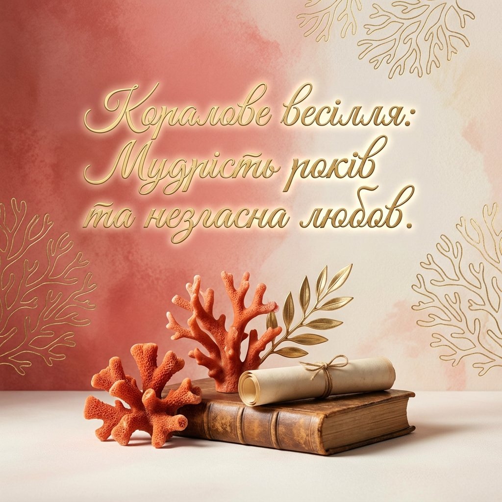 Коралловая свадьба (35 лет): мудрые слова и картинки с юбилеем