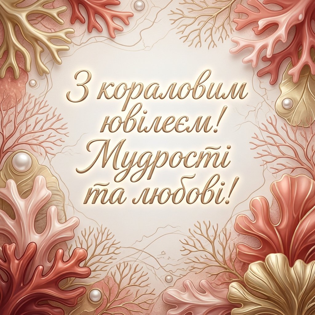 Коралловая свадьба (35 лет): мудрые слова и картинки с юбилеем
