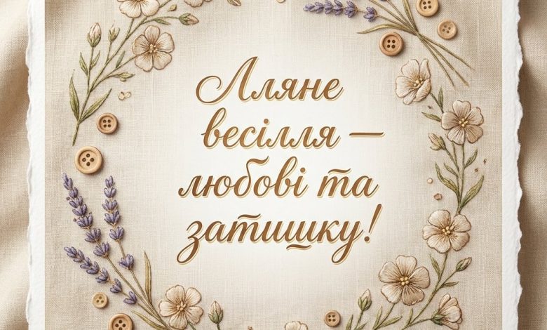 Льняная свадьба (4 года): трогательные слова и эстетические открытки
