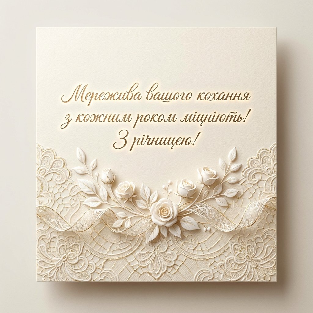 Мереживне весілля (13 років): привітання, що зігрівають душу
