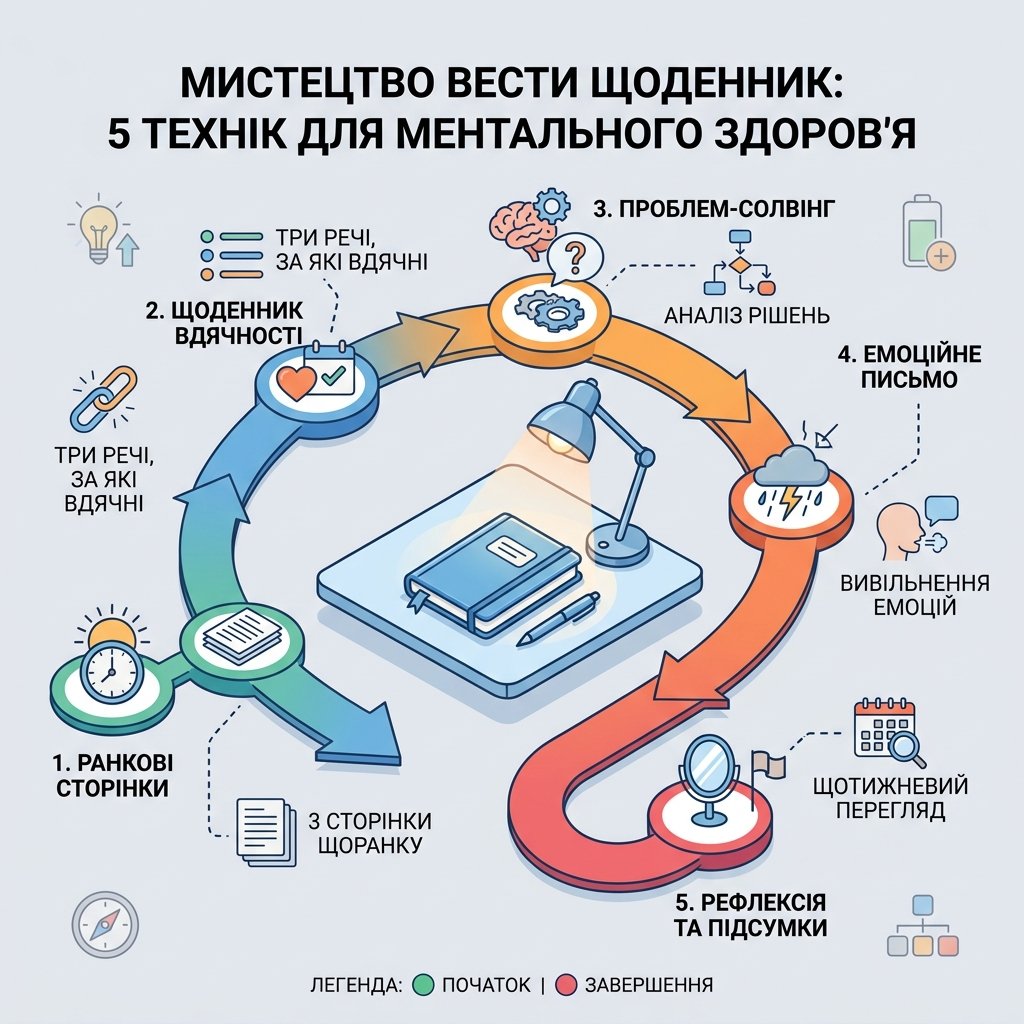 Мистецтво вести щоденник: 5 технік для ментального здоров'я
