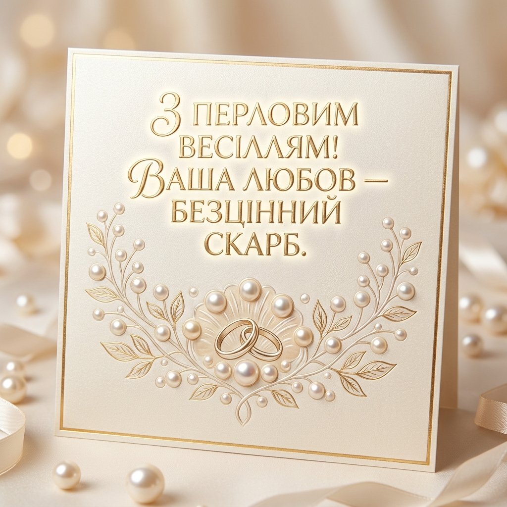 Жемчужная свадьба (30 лет): торжественные поздравления для родителей