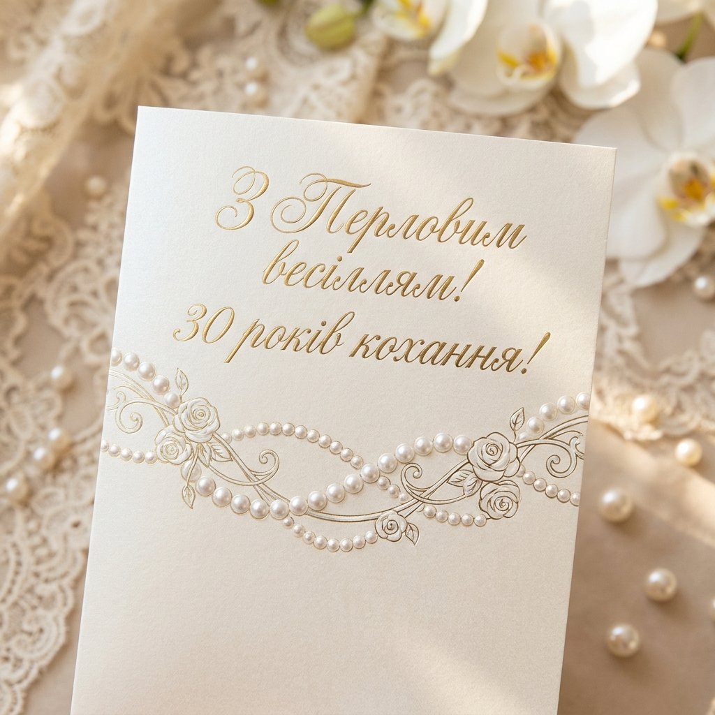 Жемчужная свадьба (30 лет): торжественные поздравления для родителей