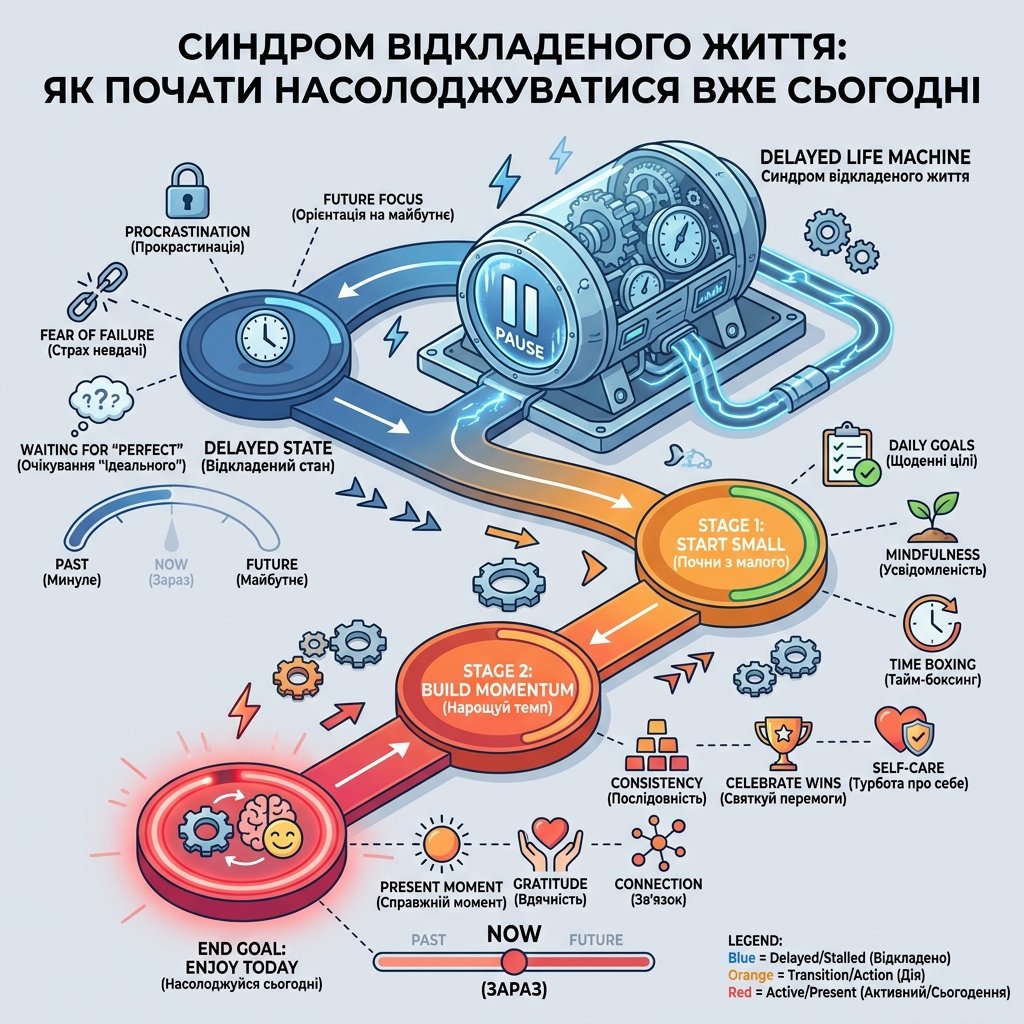 Синдром відкладеного життя: як почати насолоджуватися вже сьогодні