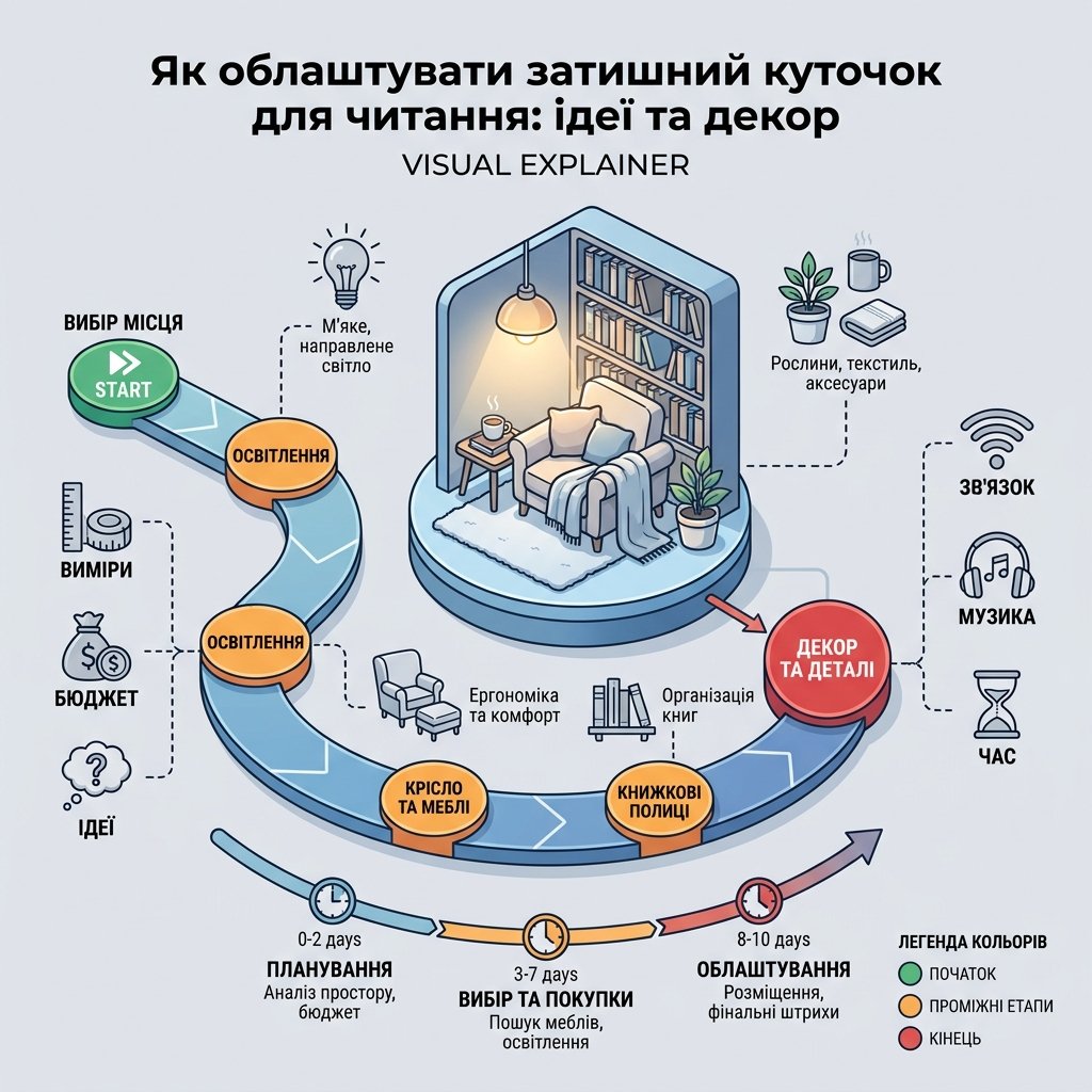 Як облаштувати затишний куточок для читання: ідеї та декор
