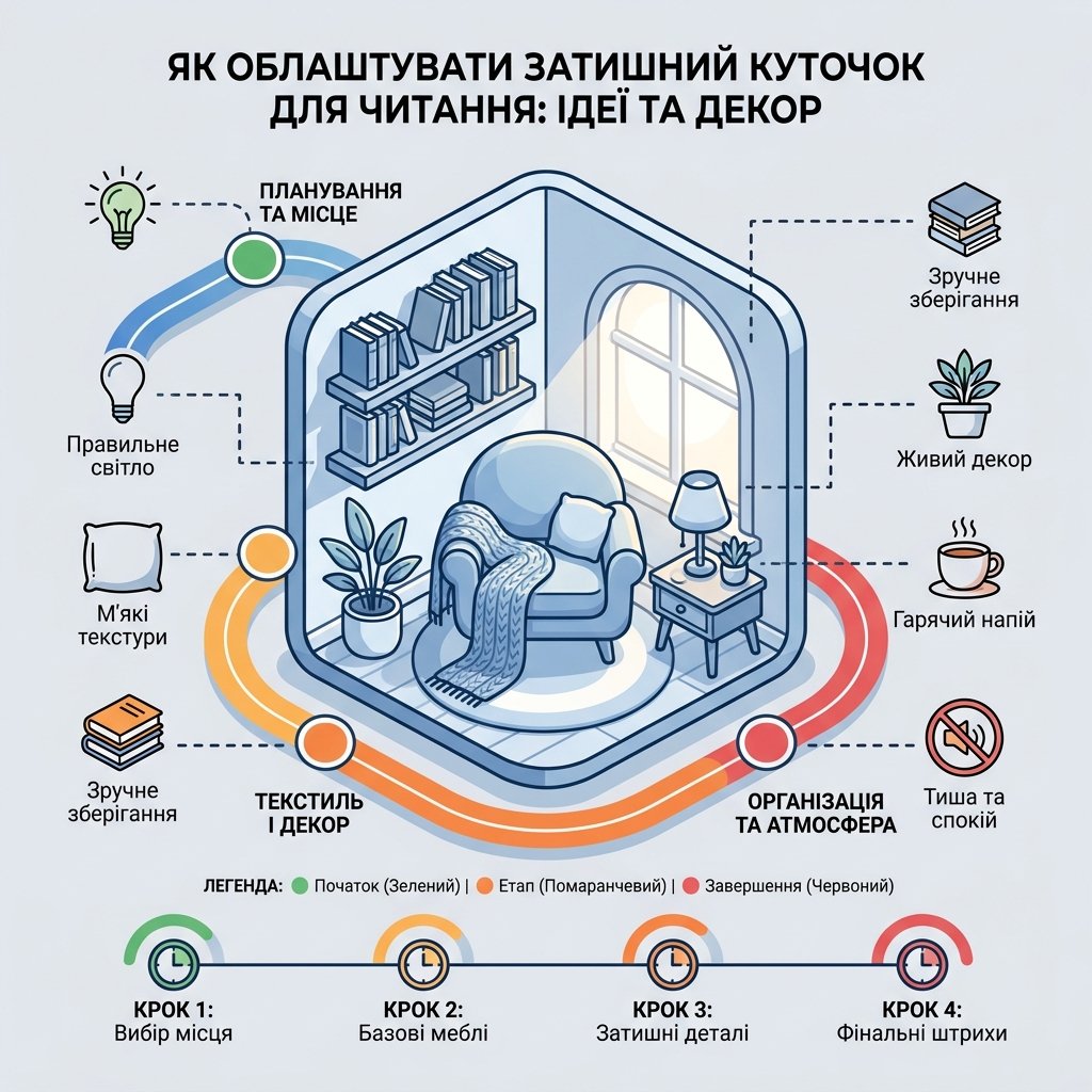 Як облаштувати затишний куточок для читання: ідеї та декор