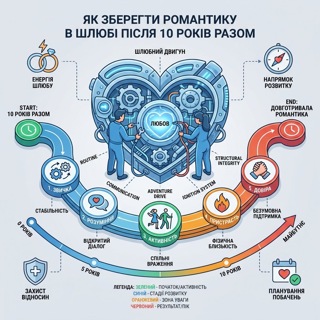 Як зберегти романтику в шлюбі після 10 років разом