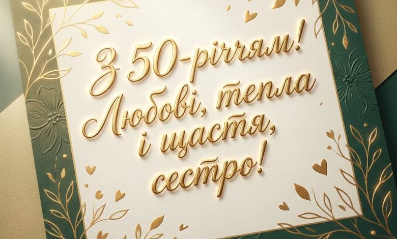Золотой юбилей женщины: поздравления с 50-летием сестре: поздравления с 50-летием сестре