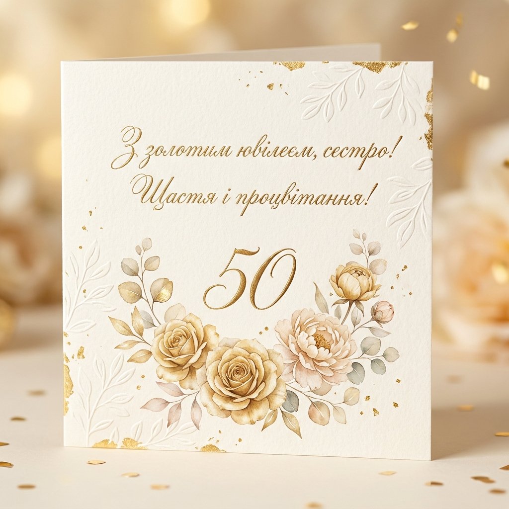 Золотой юбилей женщины: поздравления с 50-летием сестре: поздравления с 50-летием сестре